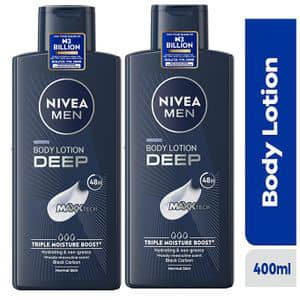 NIVEA MEN Deep Impact Body Lotion 400ml Pack of 2
