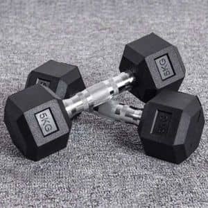Professional Hexagonal 5kg x 2 Dumbbell Set (10kg Total)