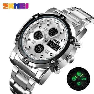 Skmei Multi-Functional Three Time Zone Large Dial Watch
